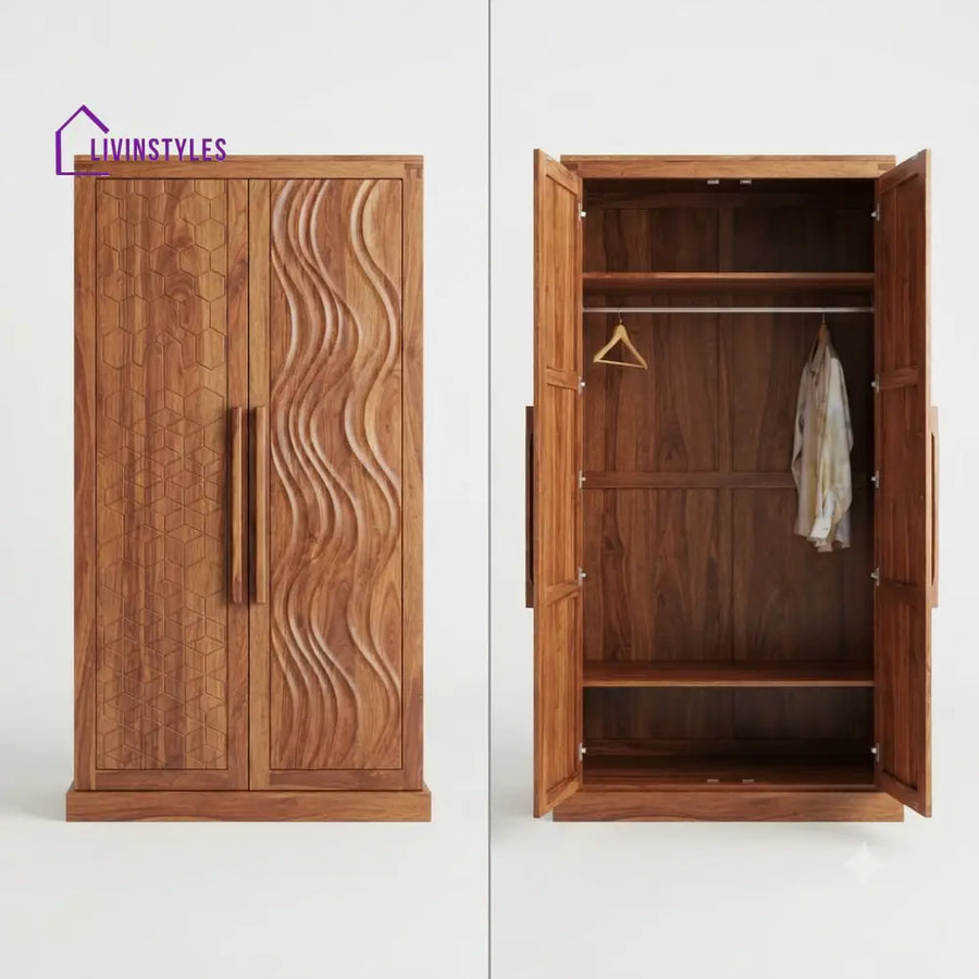 Aashna Wooden Wardrobe for Clothes | Cupboard for Clothes