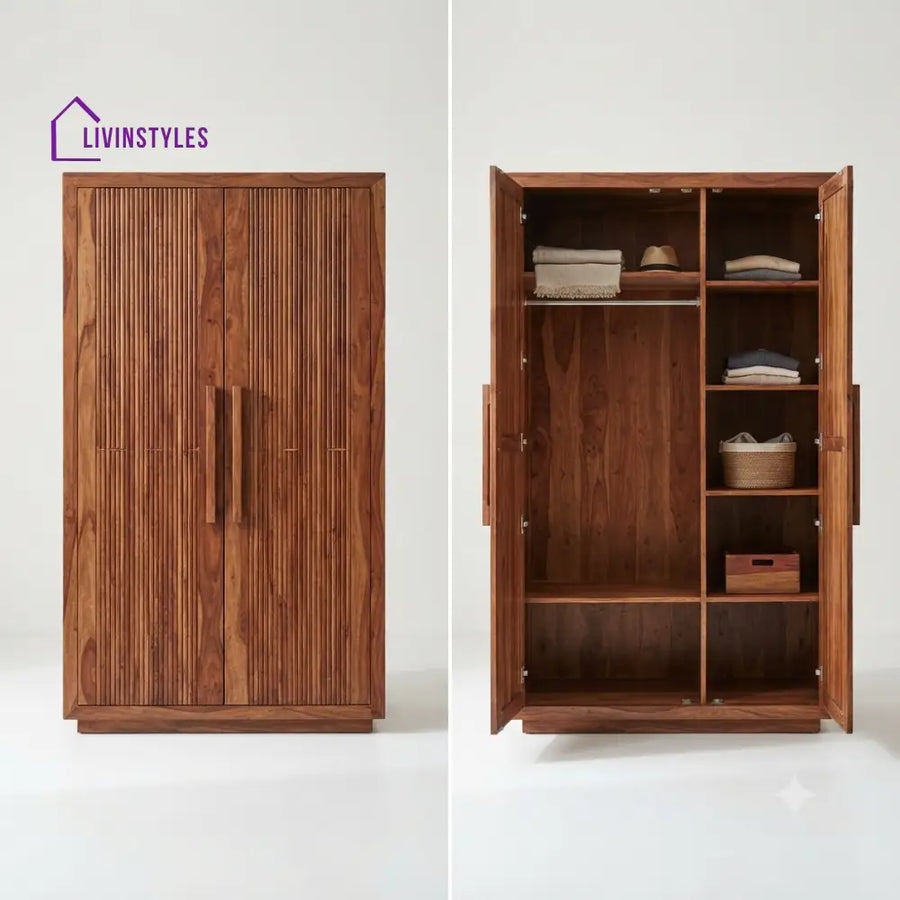 Aashvi Wooden Wardrobe for Clothes | Cupboard for Clothes