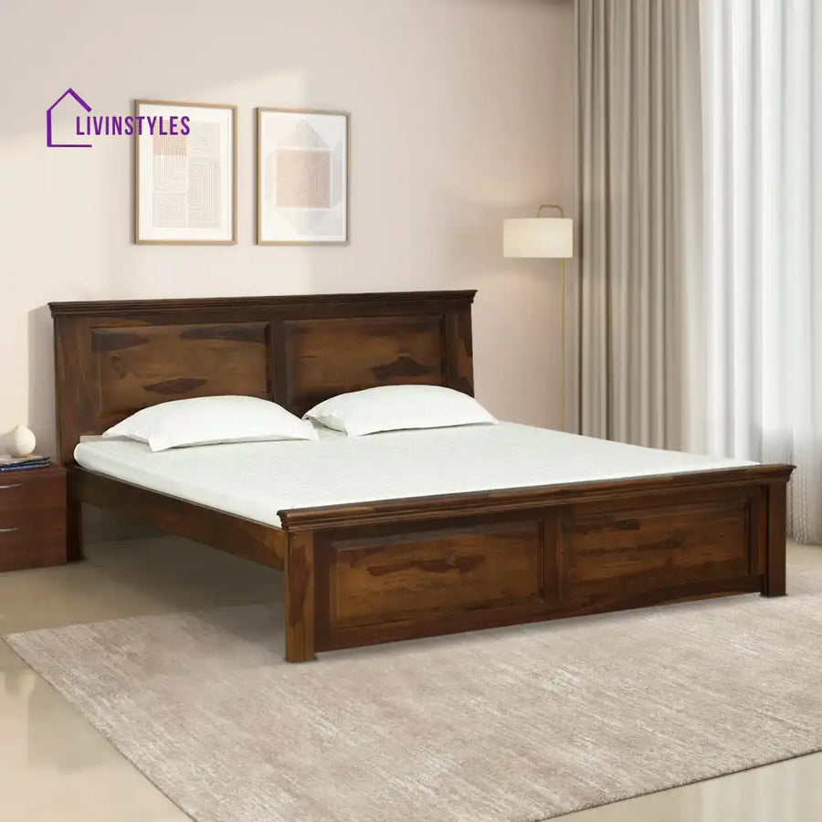 Kanishka Modern Solid Wood Beds Queen / Teak Bed without storage