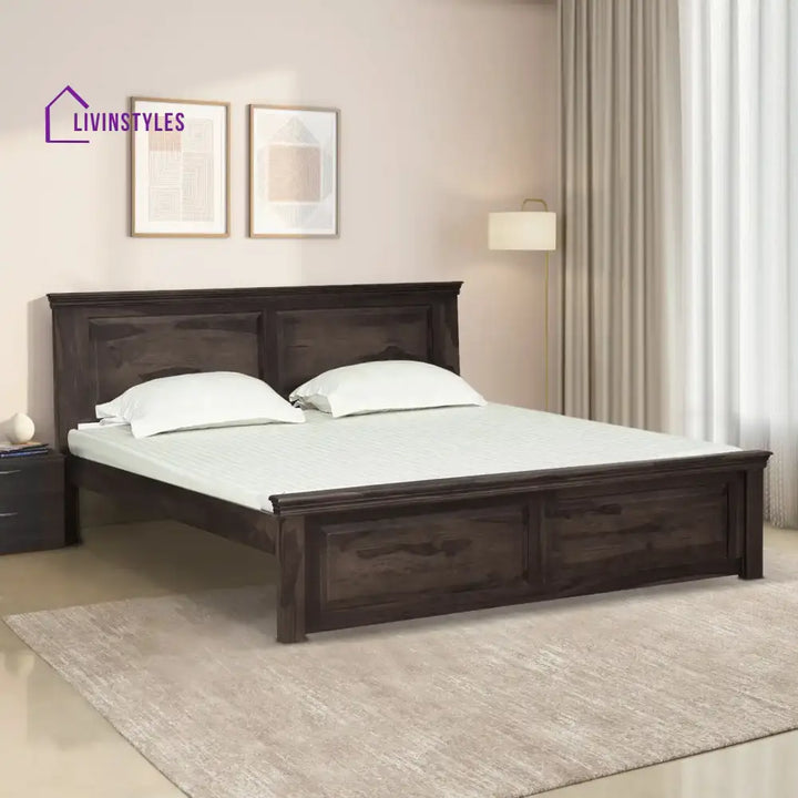 Kanishka Modern Solid Wood Beds Queen / Walnut Bed without storage