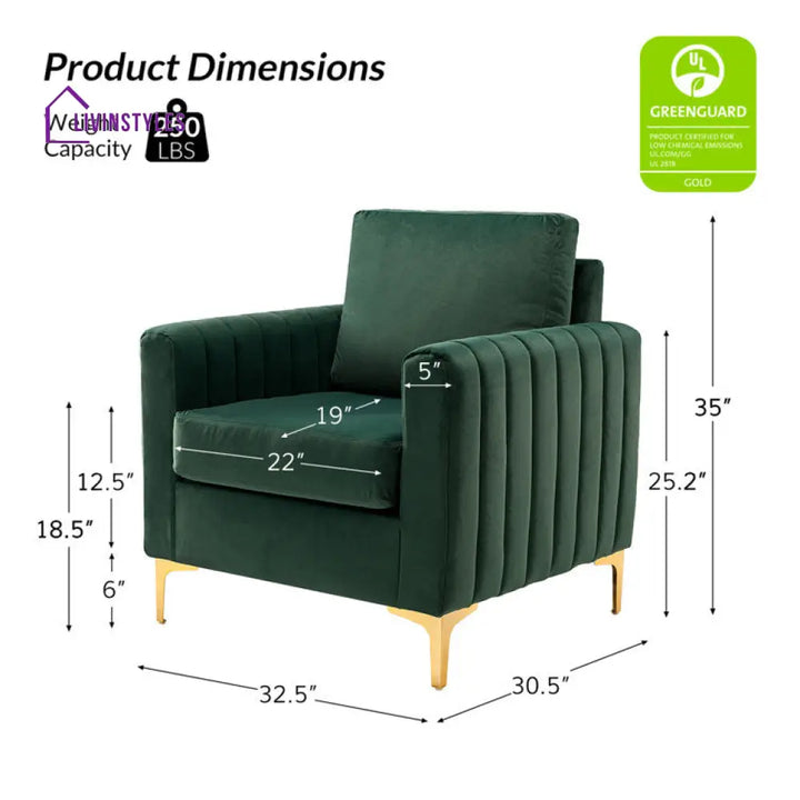 Aavika Solid Wood and Fabric Arm Chair | Living Room Chair | Lounge Chair