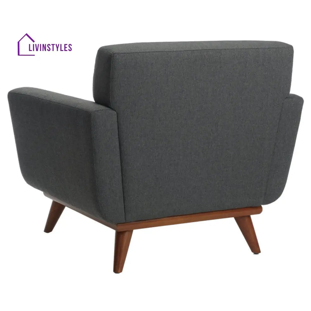 Aavya Solid Wood Frame and Fabric Arm Chair | Living Room Chair | Lounge Chair