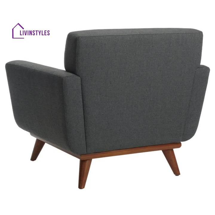 Aavya Solid Wood Frame and Fabric Arm Chair | Living Room Chair | Lounge Chair