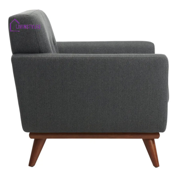 Aavya Solid Wood Frame and Fabric Arm Chair | Living Room Chair | Lounge Chair