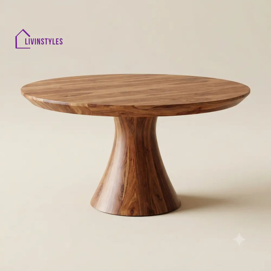 Aavyani Wooden Round Dining Table