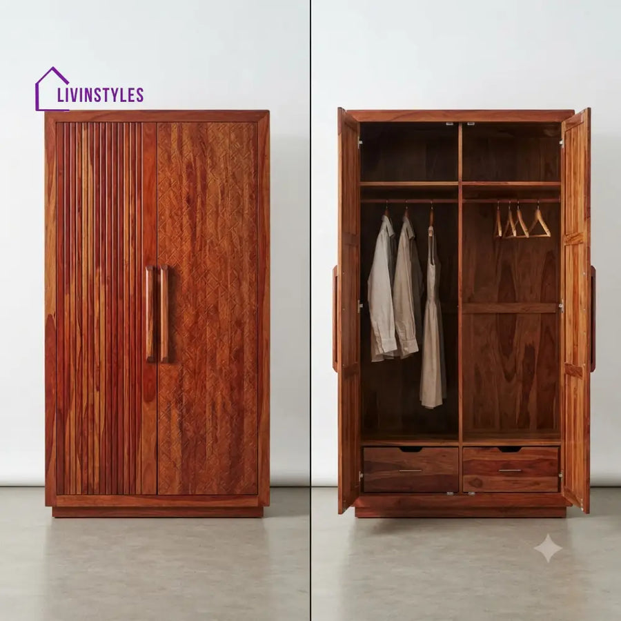 Aavyani Wooden Wardrobe for Clothes | Cupboard for Clothes