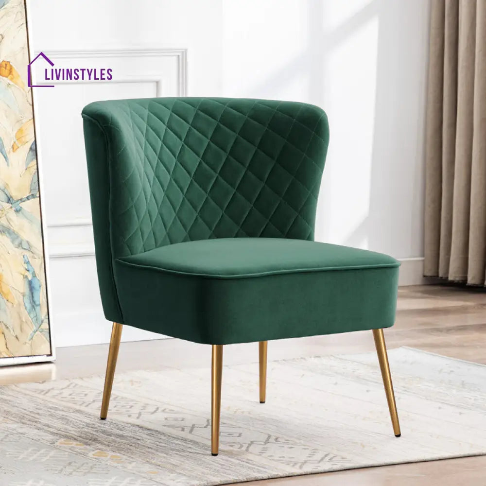 Aayushi Metal and Fabric Arm Chair | Living Room Chair | Lounge Chair