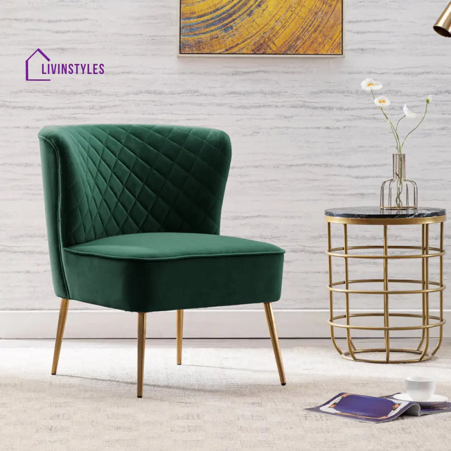 Aayushi Metal and Fabric Arm Chair | Living Room Chair | Lounge Chair
