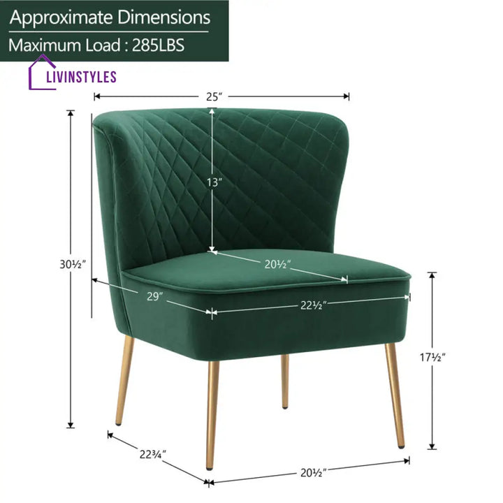 Aayushi Metal and Fabric Arm Chair | Living Room Chair | Lounge Chair
