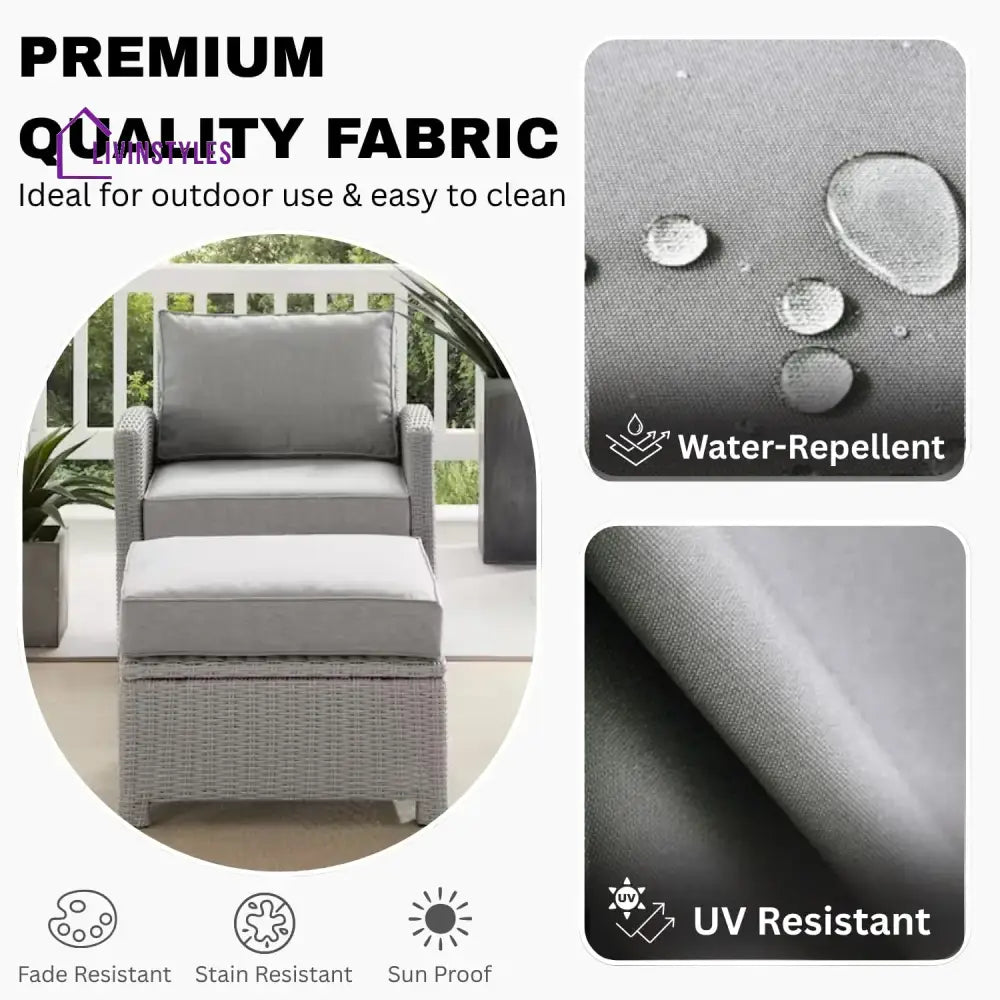 Abeni 7 Piece Outdoor Wicker Conversation Furniture Set - Sofa Set