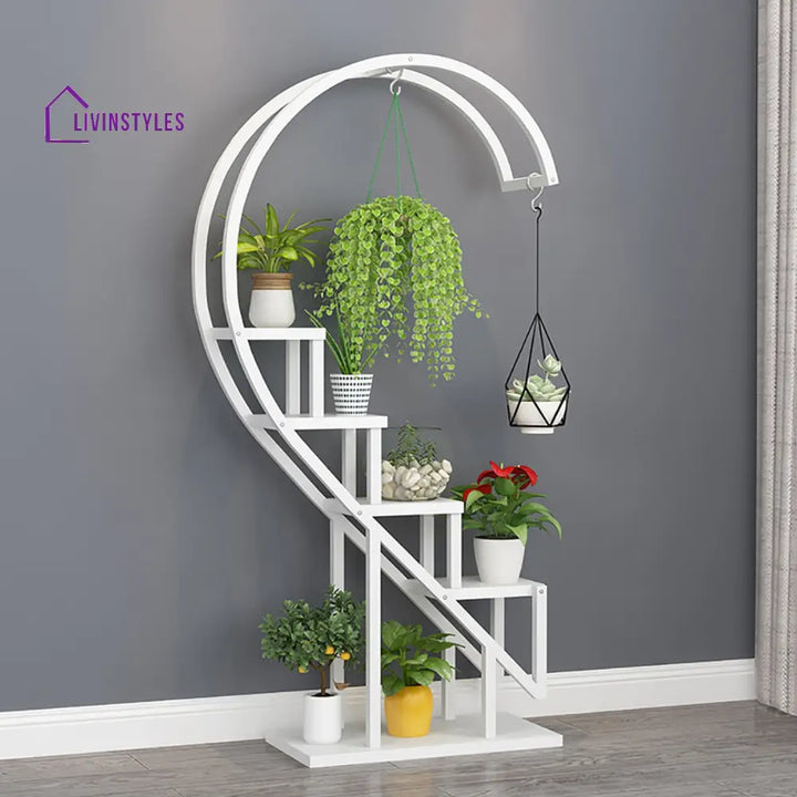 Abhishek Metal Heart Shape Plant Stand - Set Of 2