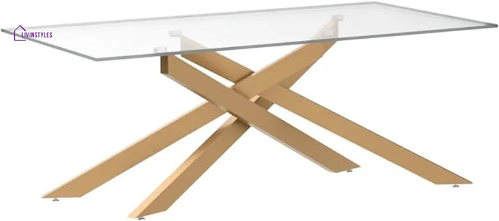 Abhishek Stainless Steel Pvd Coated Golden Coffee Table