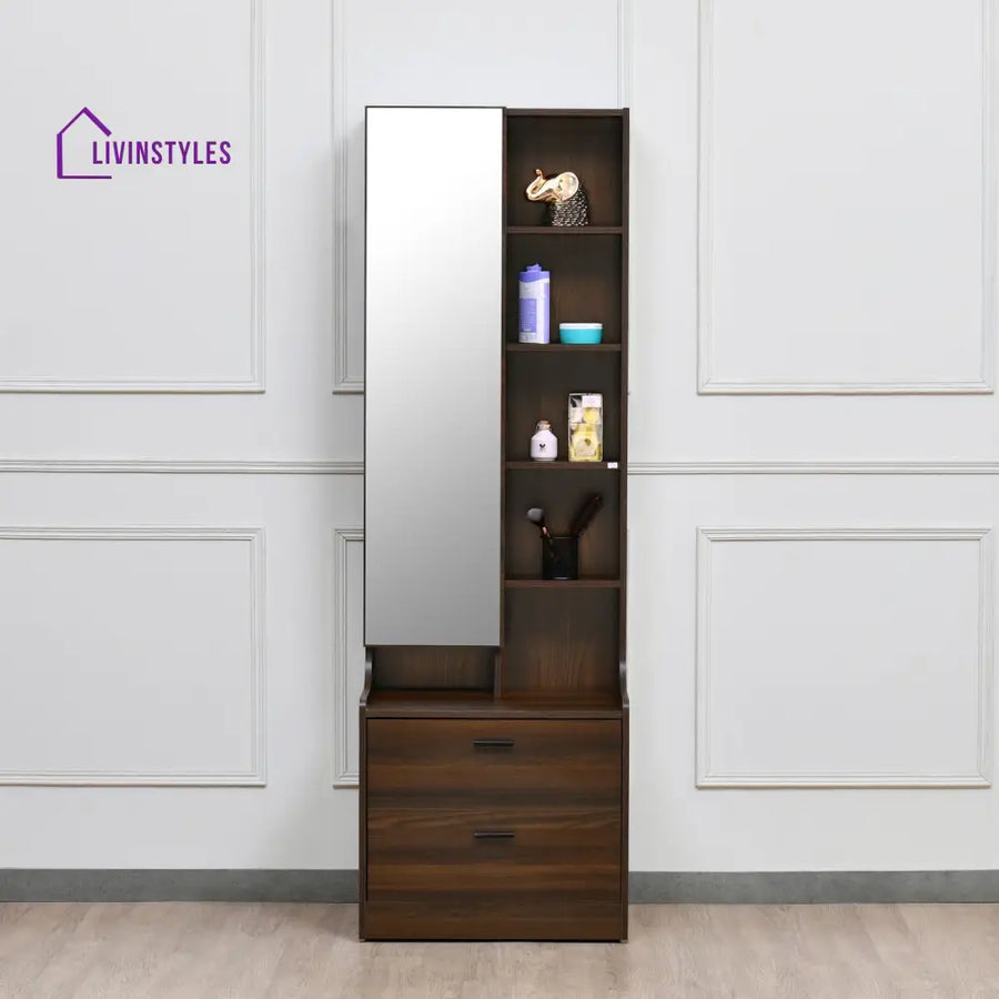 Arkady Dresser with Mirror (Walnut) Home Furniture