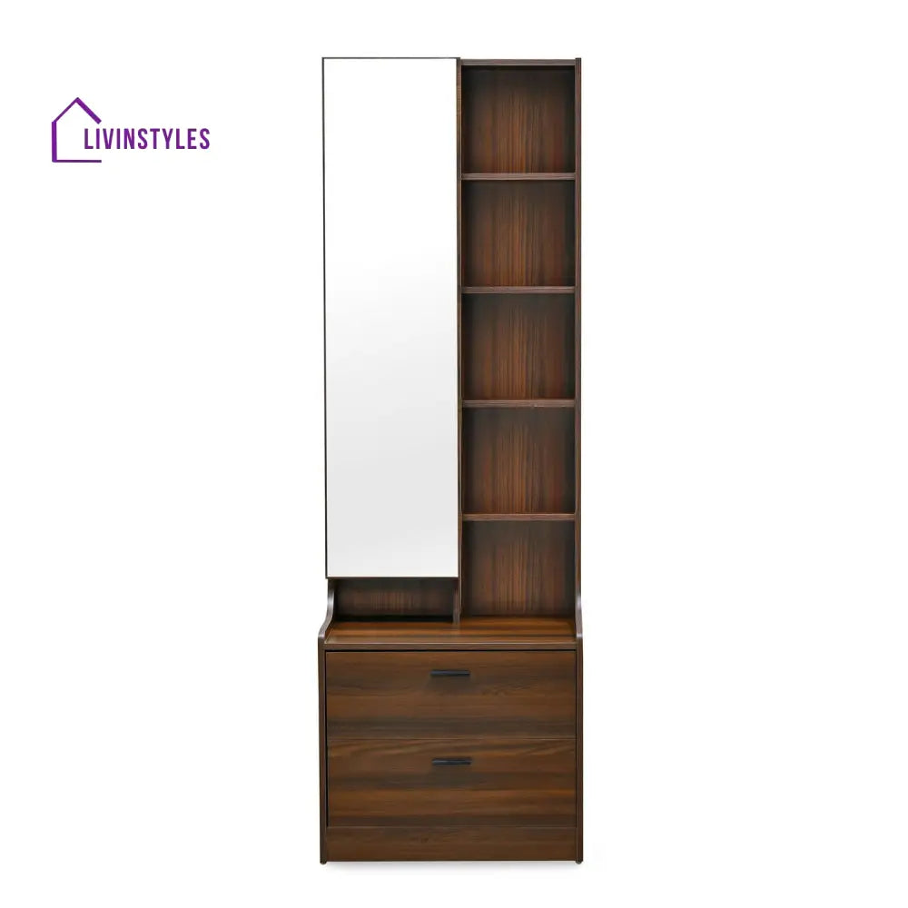 Arkady Dresser with Mirror (Walnut) Home Furniture