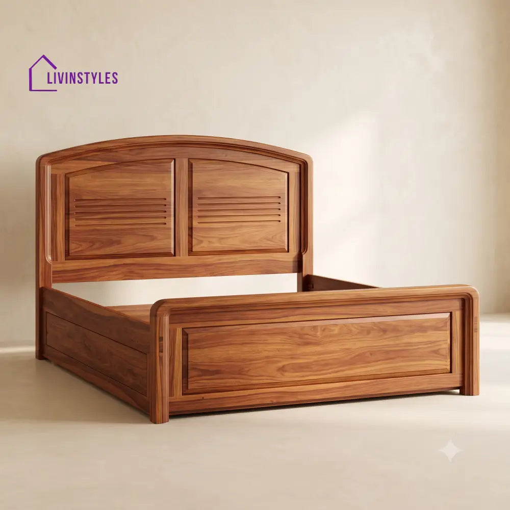 Abinaya Lakshmi Sheesham Wood Bed With Box Storage | Wooden Bed