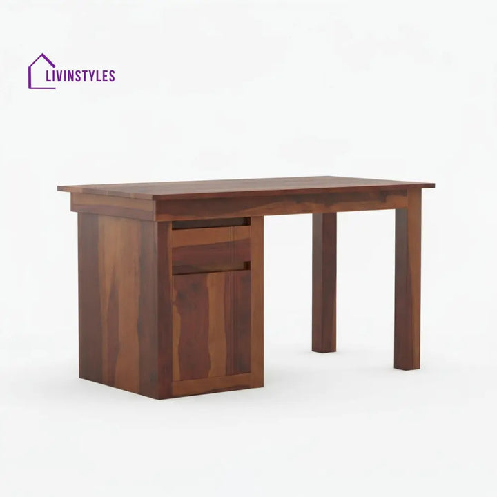 Abril sheesham wood study with drawer and storage