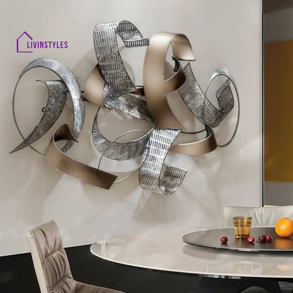 Abstract Overlapping Irregular Metal Wall Art