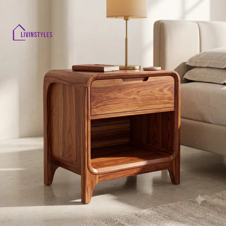 Adaeze Premium Wooden Bedside Table | Side Table for Bedroom