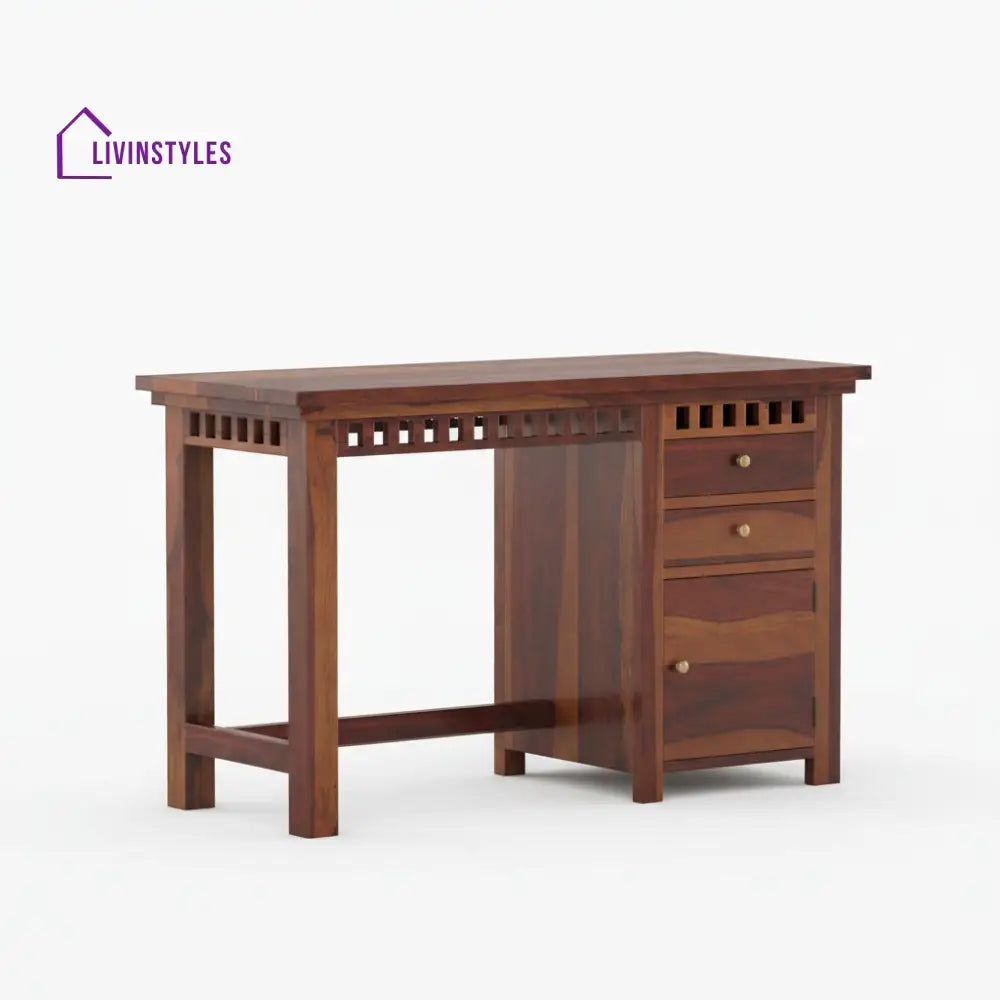 Adela Sheesham Wood study with drawer and storage