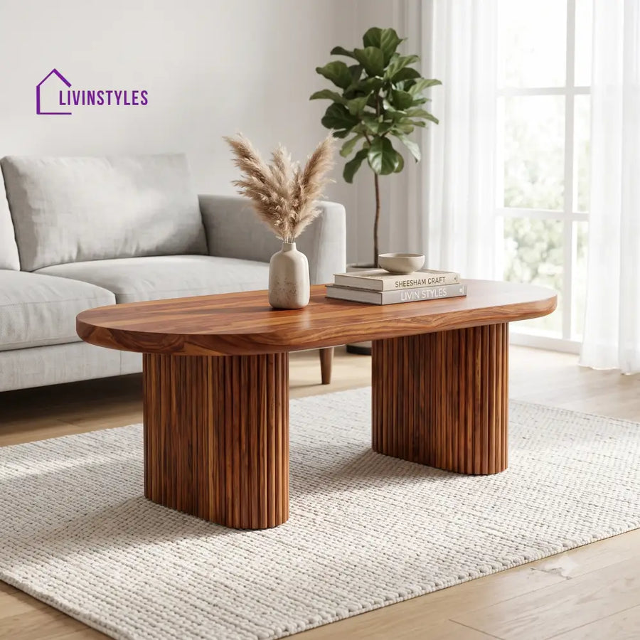 Adeline Wooden Coffee Table for Living Room | Tea Table | Teapoy | Center table