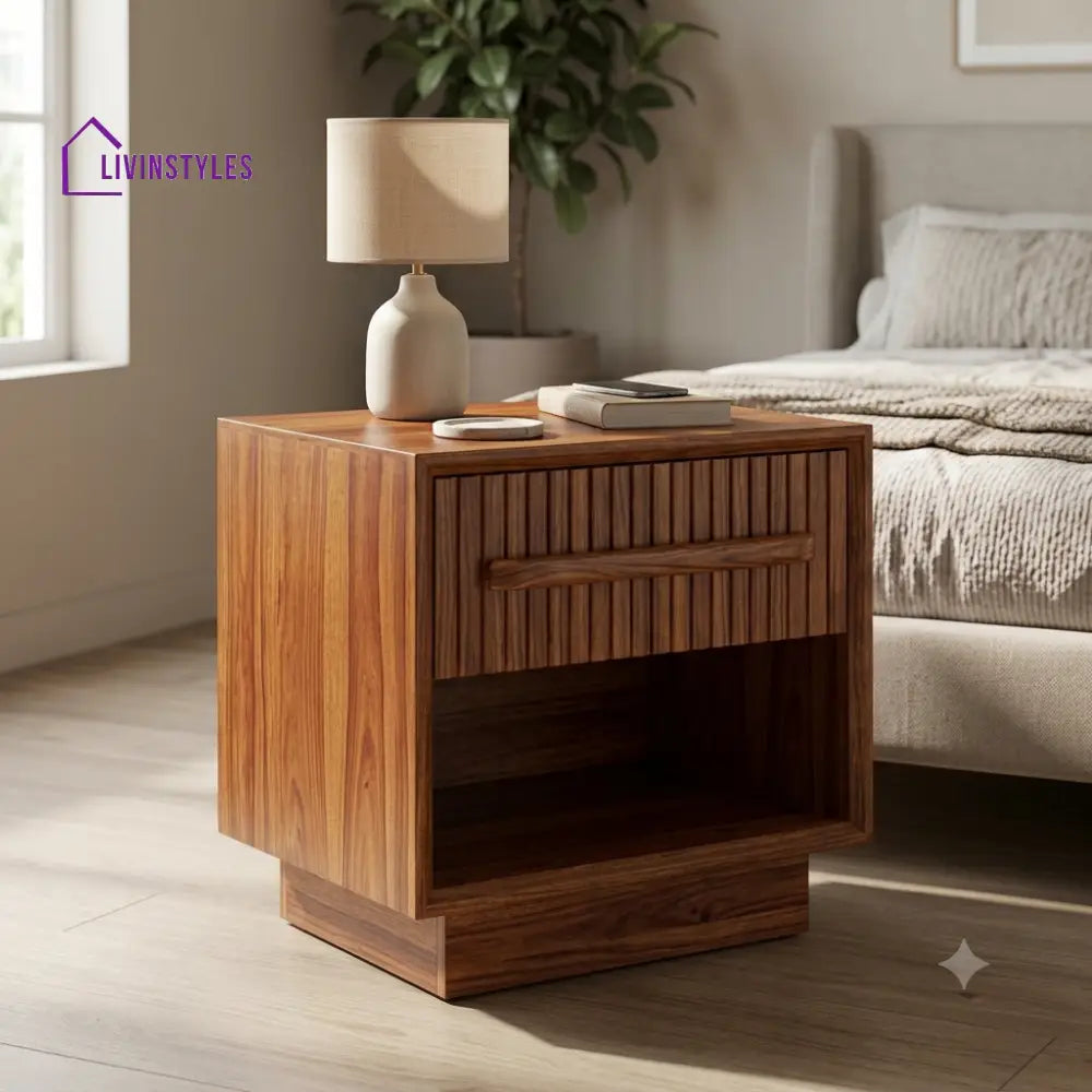 Adewunmi Premium Wooden Bedside Table | Side Table for Bedroom