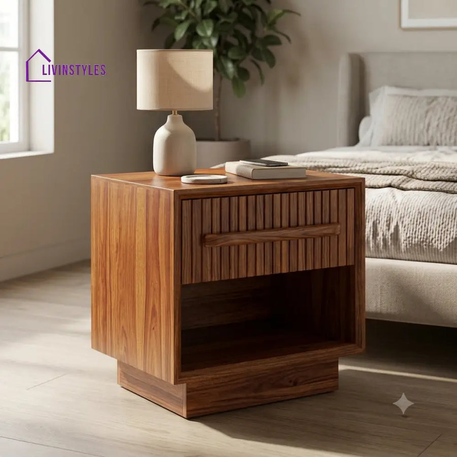 Adewunmi Premium Wooden Bedside Table | Side Table for Bedroom