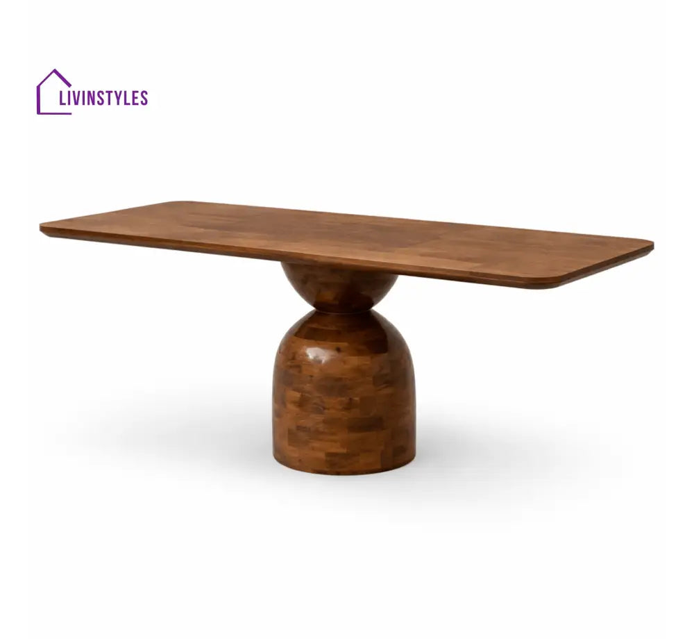 Adhira Marble - Top and Solid Wood Frame Dining Table Set - Dining Set