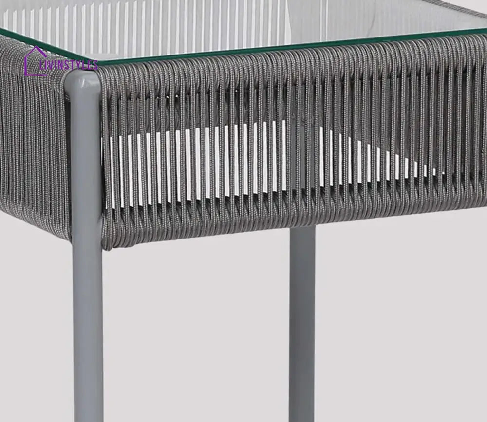 Adison Rope Patio Set (Dark Grey)