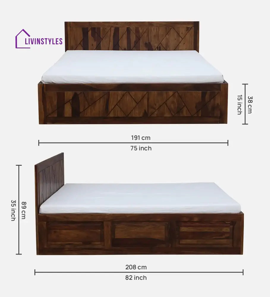 Jumo Solid Wood Storage Beds Bedroom Furniture Sets
