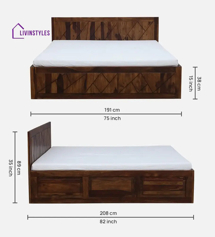 Jumo Solid Wood Storage Beds Bedroom Furniture Sets