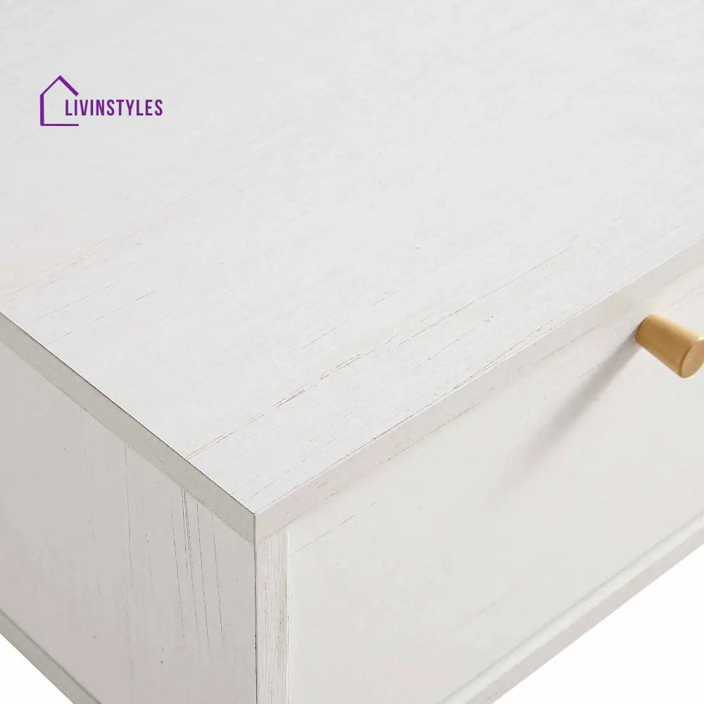Anya Woven Rattan 3-Drawer TV Unit in White TV Stands & Media Storage