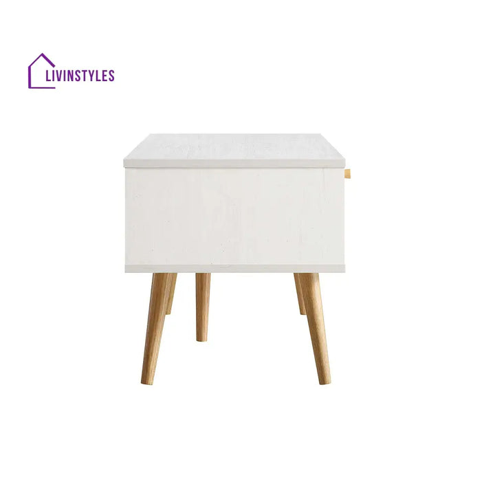 Anya Woven Rattan 3-Drawer TV Unit in White TV Stands & Media Storage