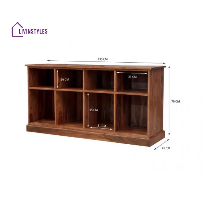 Aditya Large Bookshelf | Sideboard (Standard Honey Finish)