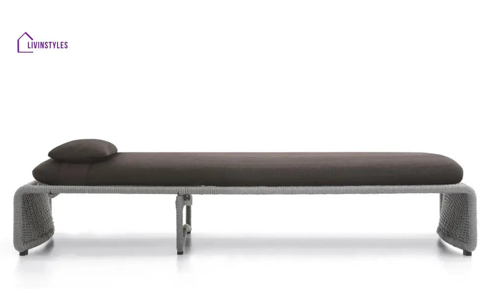 Adnet Outdoor Swimming Poolside Lounger Set of 2 (Grey) Braided & Rope - Loungers
