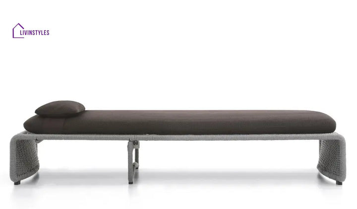 Adnet Outdoor Swimming Poolside Lounger Set of 2 (Grey) Braided & Rope - Loungers