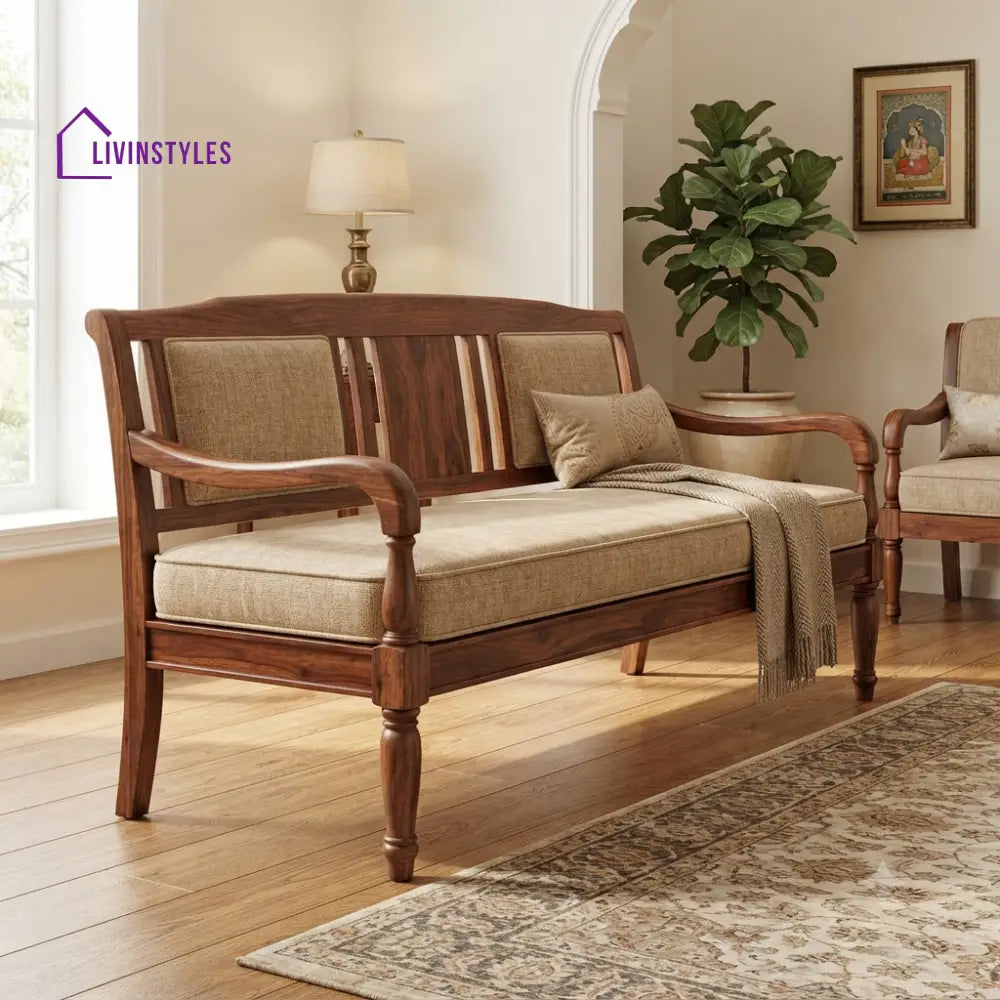 Adolph Wooden Bench for Living Room | Bedroom | Extra Seating