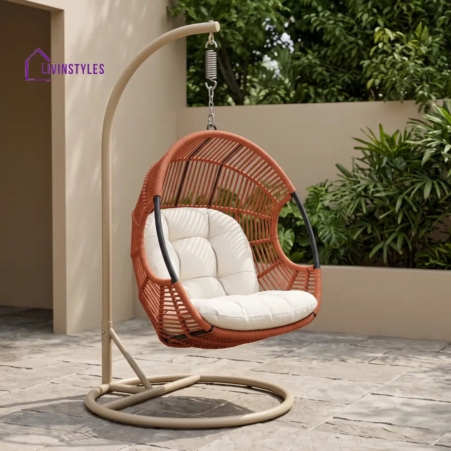 Adrian Premium MS Frame with Powder Coated Outdoor Swing Chair with Stand