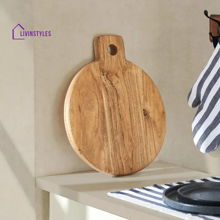 Adriana Acacia Circle Chopping Board - Natural Chopping Board