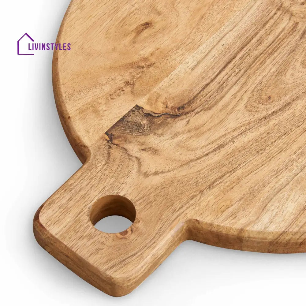 Adriana Acacia Circle Chopping Board - Natural Chopping Board