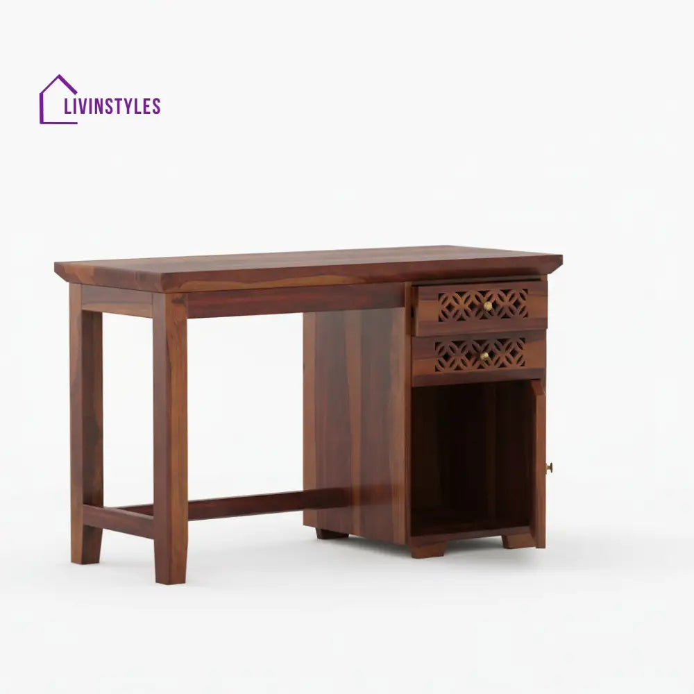 Adriana sheesham wood study with drawer and storage
