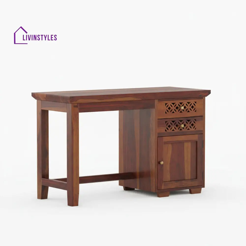 Adriana sheesham wood study with drawer and storage