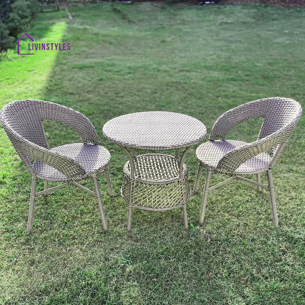 Adrista 2 Seater Wicker & Iron Outdoor Set