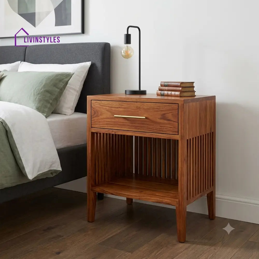 Adunola Premium Wooden Bedside Table | Side Table for Bedroom