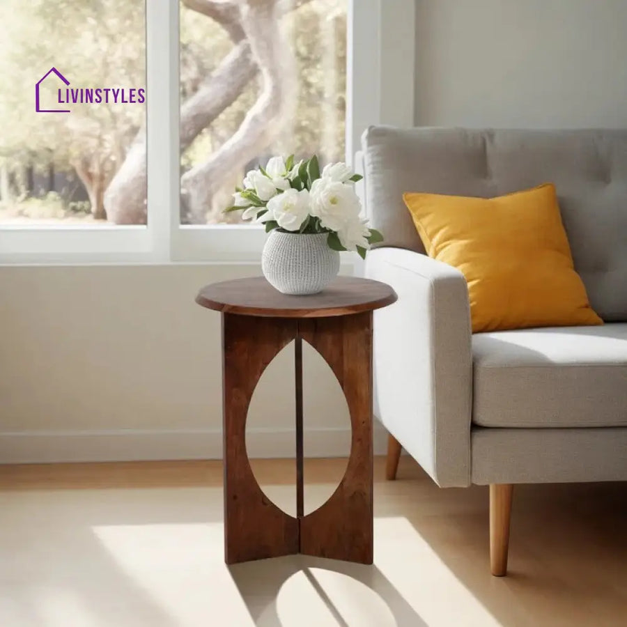 Advait Solid Wood Drink Table | End Table | Side Table for Living Room