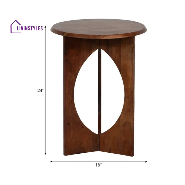 Advait Solid Wood Drink Table | End Table | Side Table for Living Room