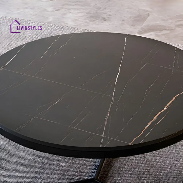 Advait Stainless Steel Coffee Table for Living Room | Set of 2 | Round Shaped