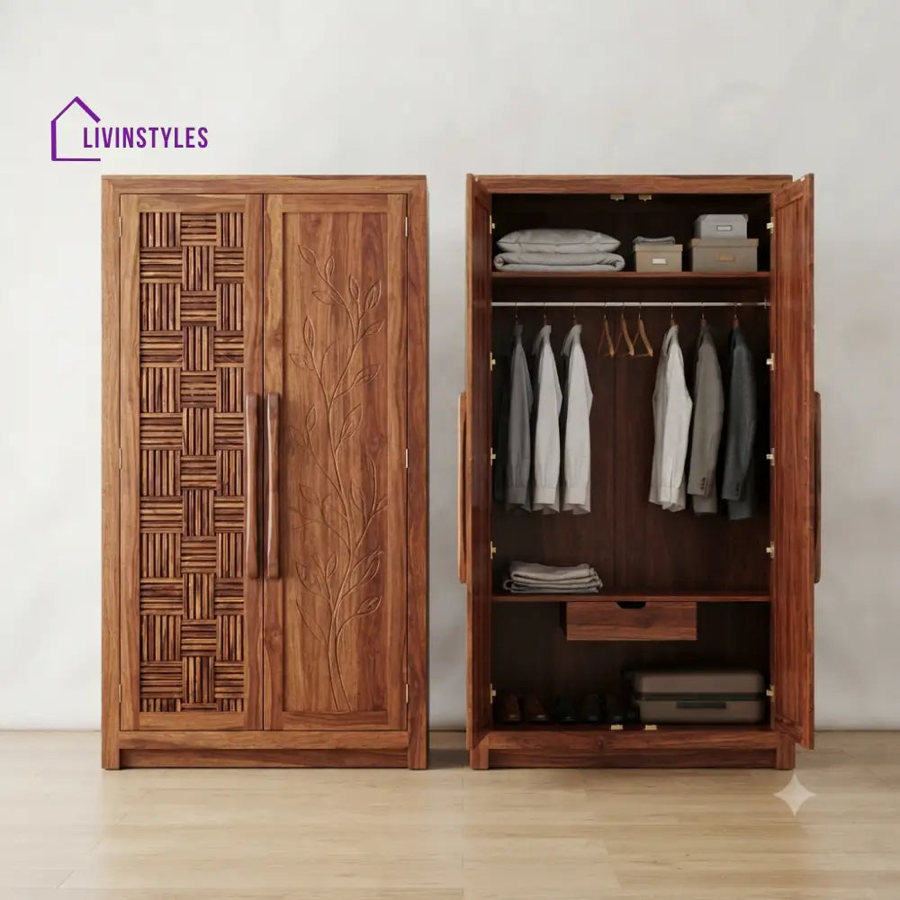Advika Wooden Wardrobe for Clothes | Cupboard for Clothes