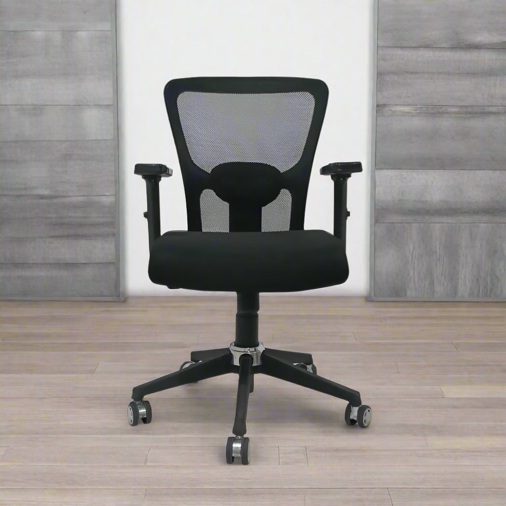 AeroFlex Black Mesh Low Back Office Chair | Nylon Base Low Back Office Chair