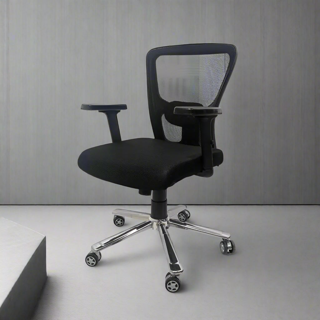 AeroFlex Black Mesh Low Back Office Chair | Scorpio Base