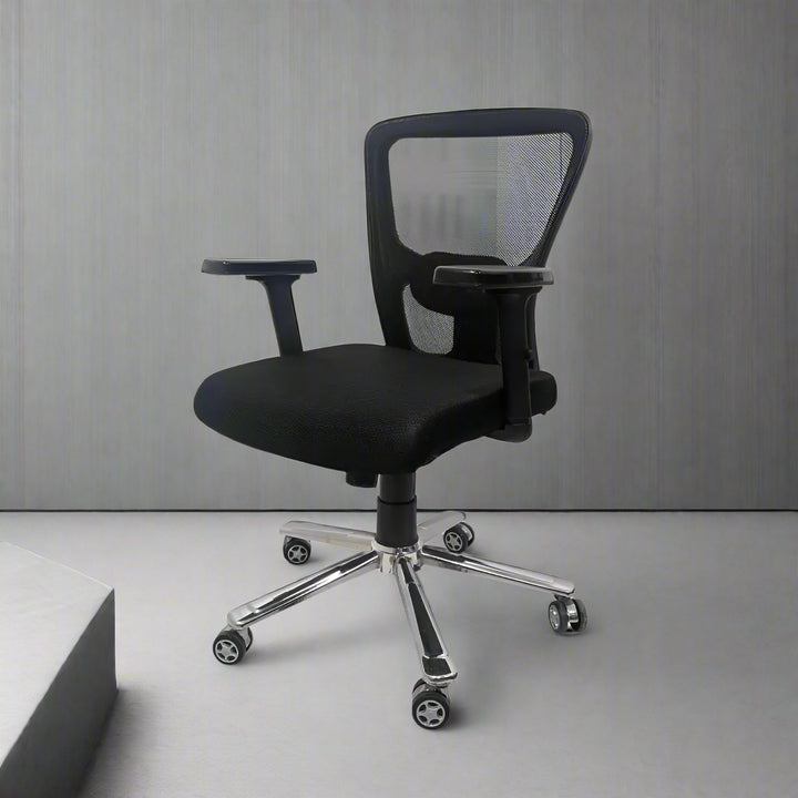 AeroFlex Black Mesh Low Back Office Chair | Scorpio Base